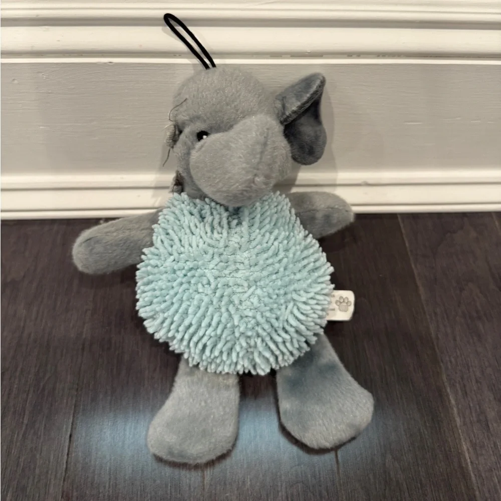 Pamper Your Pet Gray and Blue Elephant Dog Squeak Plus Pet Toy